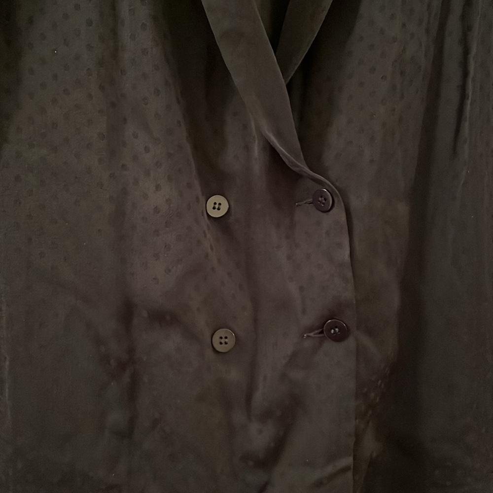 📓 Topshop - Navy Blue Polka Dot Double-breasted Fully Lined Blazer - size 2 - Picture 3 of 12